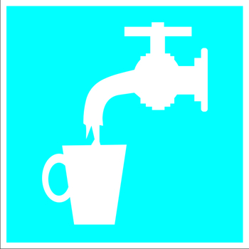 D02 питьевая вода (пленка, 200х200 мм) - Знаки безопасности - Указательные знаки - Магазин охраны труда ИЗО Стиль